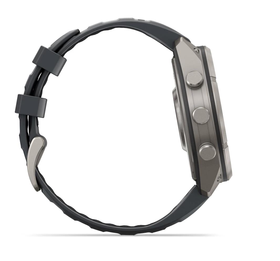 Garmin fenix 9 Pro smartwatch, inReach, 47mm, Titanium with Graphite/Black Silicone Band