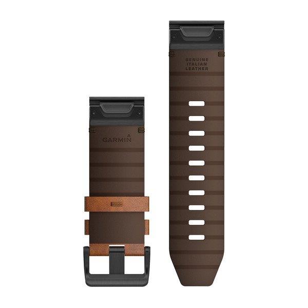 Garmin QuickFit 26mm Watch Strap for fenix 6X, Chestnut Leather Band
