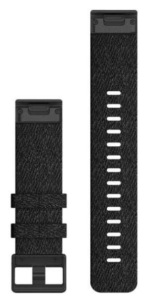 Garmin QuickFit 22mm Nailono laikrodžio dirželis fenix 6, Melange juoda