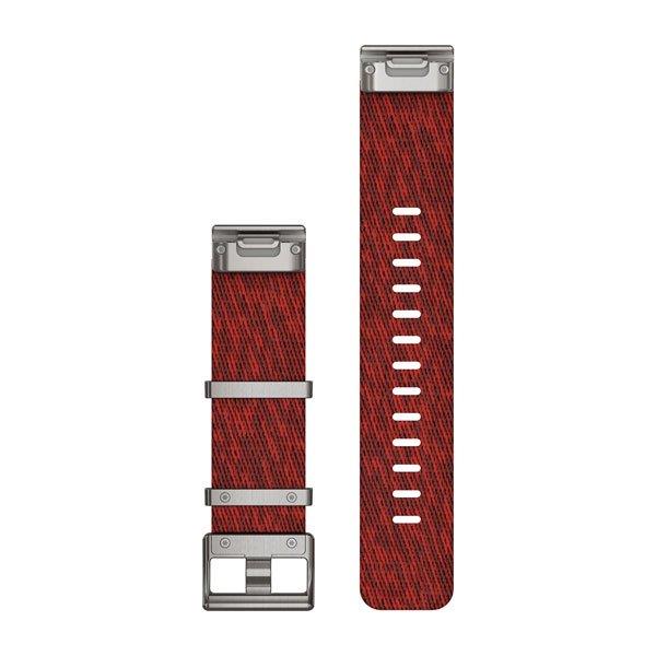 Garmin QuickFit 22mm Nylon Watch Strap for fenix 6, Heathered Red