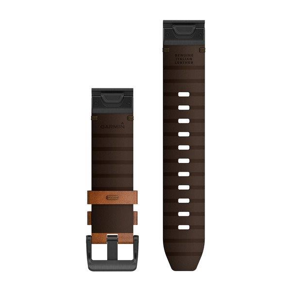 Garmin QuickFit 22mm Watch Strap for fenix 6, Chestnut Leather