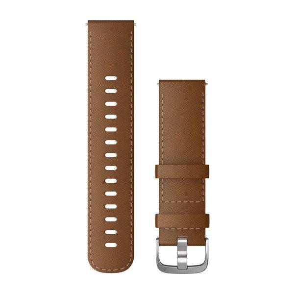 Garmin Quick Release Band, 22 mm, Brown Italian Leather with Silver Hardware
