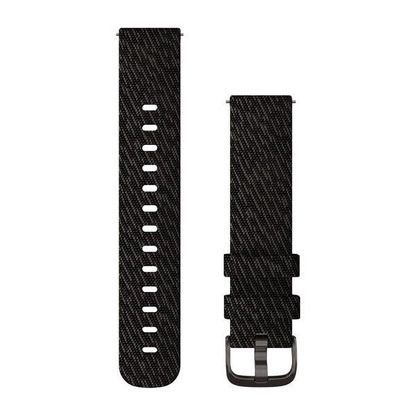 Garmin Greitai atsegamas nailonas laikrodžio dirželis, 20 mm, Juodasis pipiras