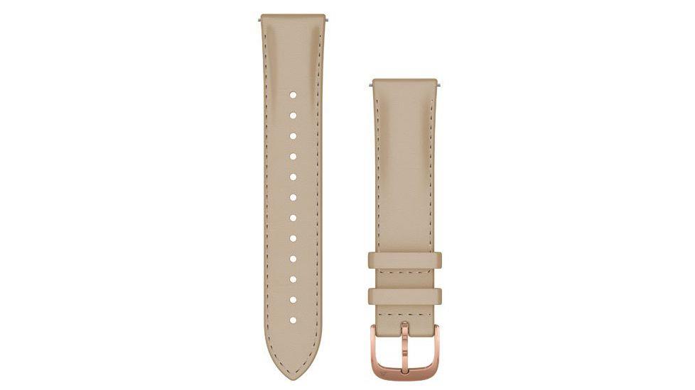 Garmin Luxe Quick Release Leather Band, 20 mm, Light Sand