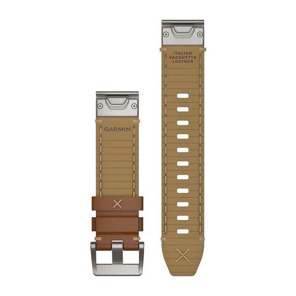 Garmin QuickFit 22 Watch Leather Strap, Brown