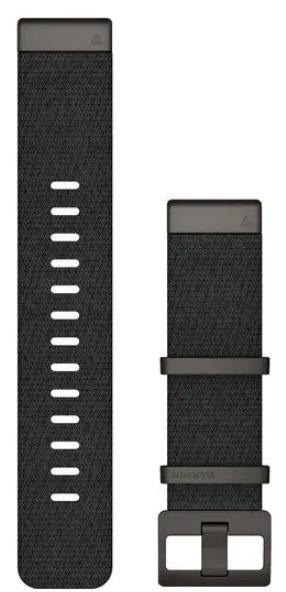 Garmin QuickFit 22 Jacquard Weave Nylon Strap, Black