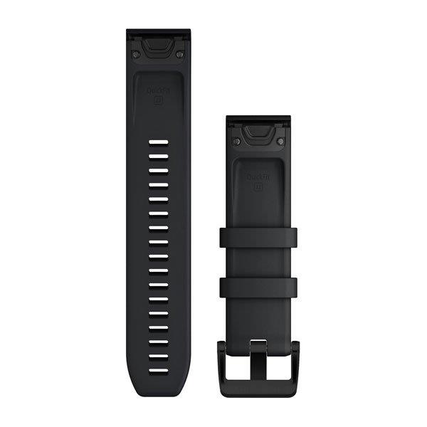Garmin QuickFit 22 Watch Strap, Black with Black Stainless Steel Hardwar