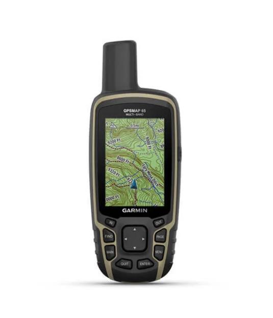 GPSMAP® 65s Vairāku frekvenču un GNSS portatīvā navigācijas ierīce ar sensoriem