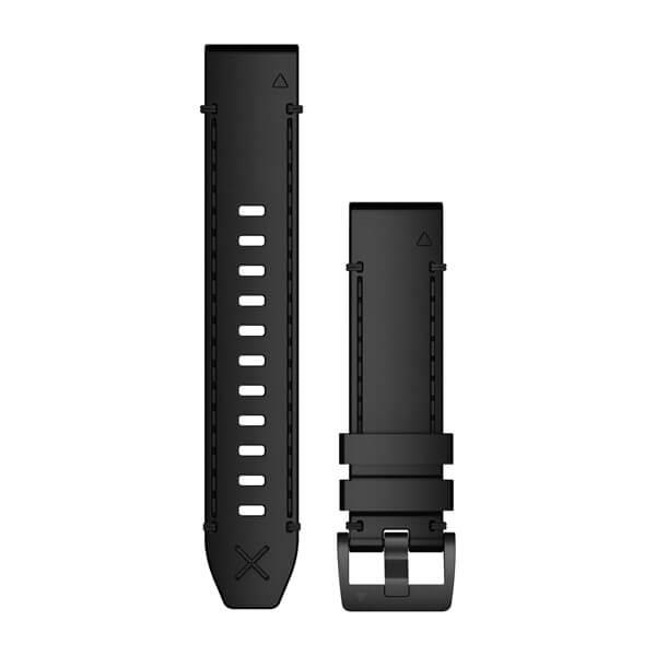 Garmin QuickFit 22 Leather Watch Strap, Black