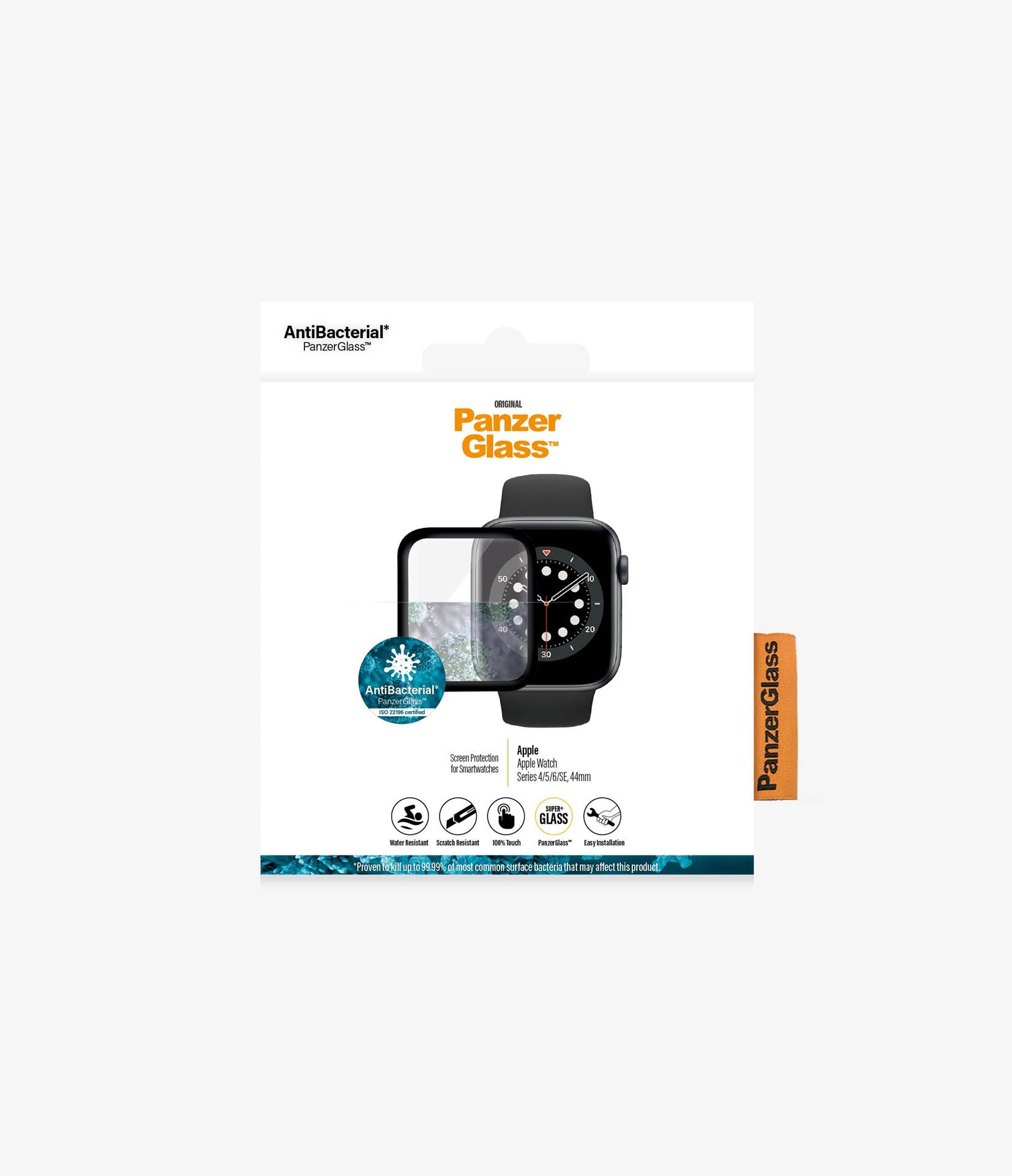 PanzerGlass Screen protector for Apple Watch Series 4/5/6/SE, 44 mm, Black