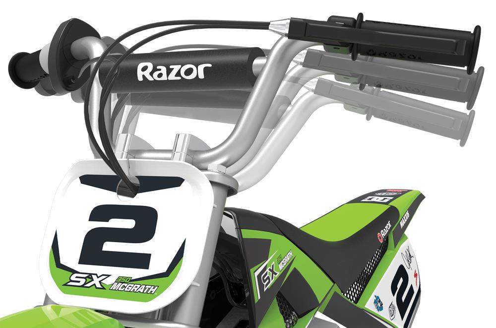 Razor Dirt Rocket SX350 McGrath Elektriskais bērnu motocikls, Zaļš