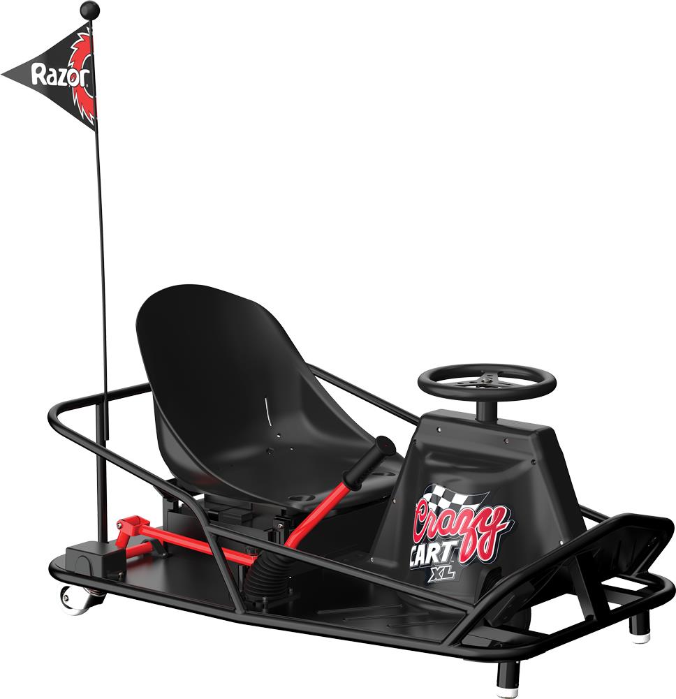 Razor Crazy Cart XL Electric drifting Go kart, Black