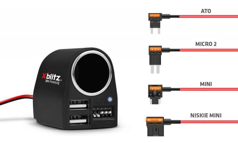 Xblitz R5 Power suply for Dash Cameras