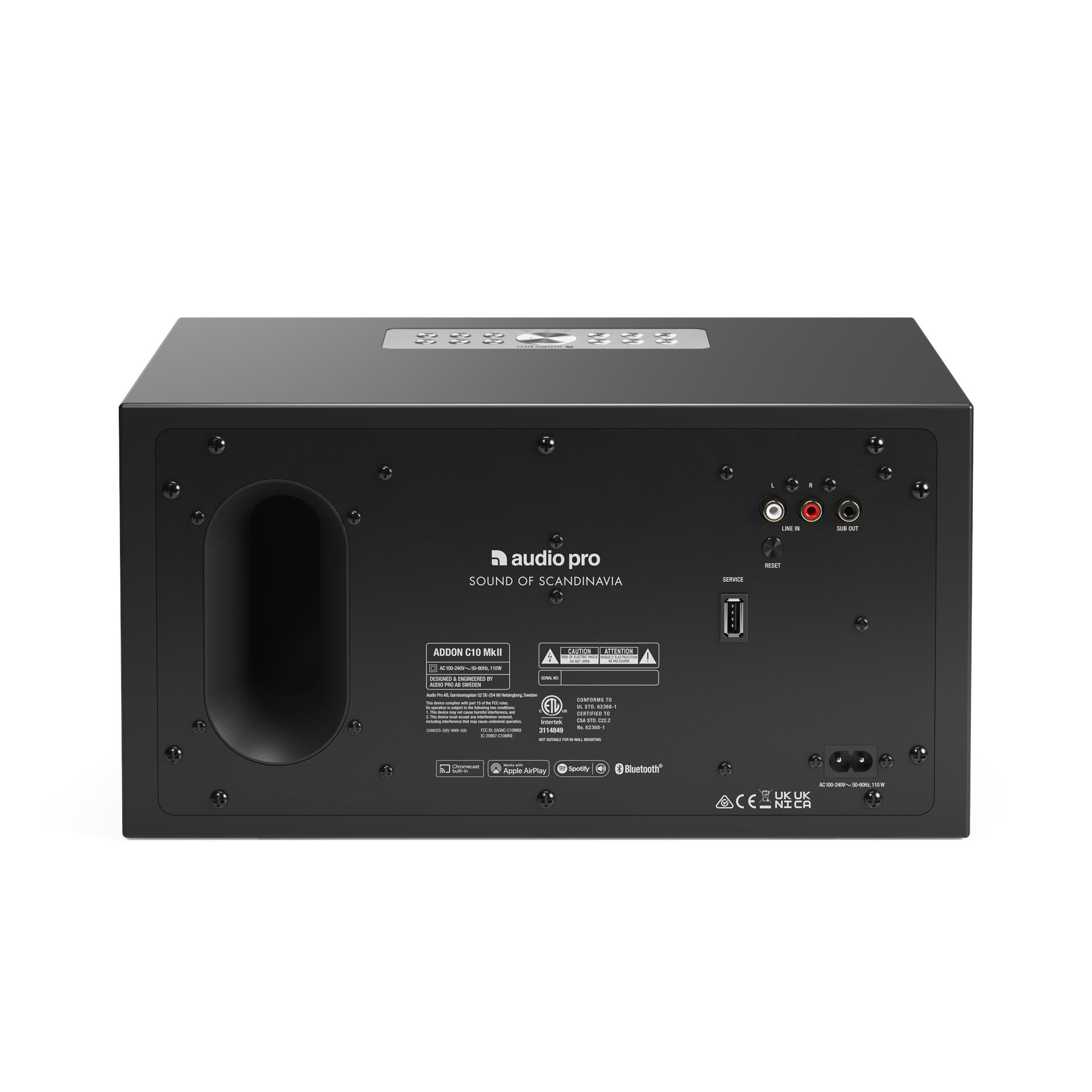 Audio Pro C10 MkII bezvadu Bluetooth skaļrunis, Melns