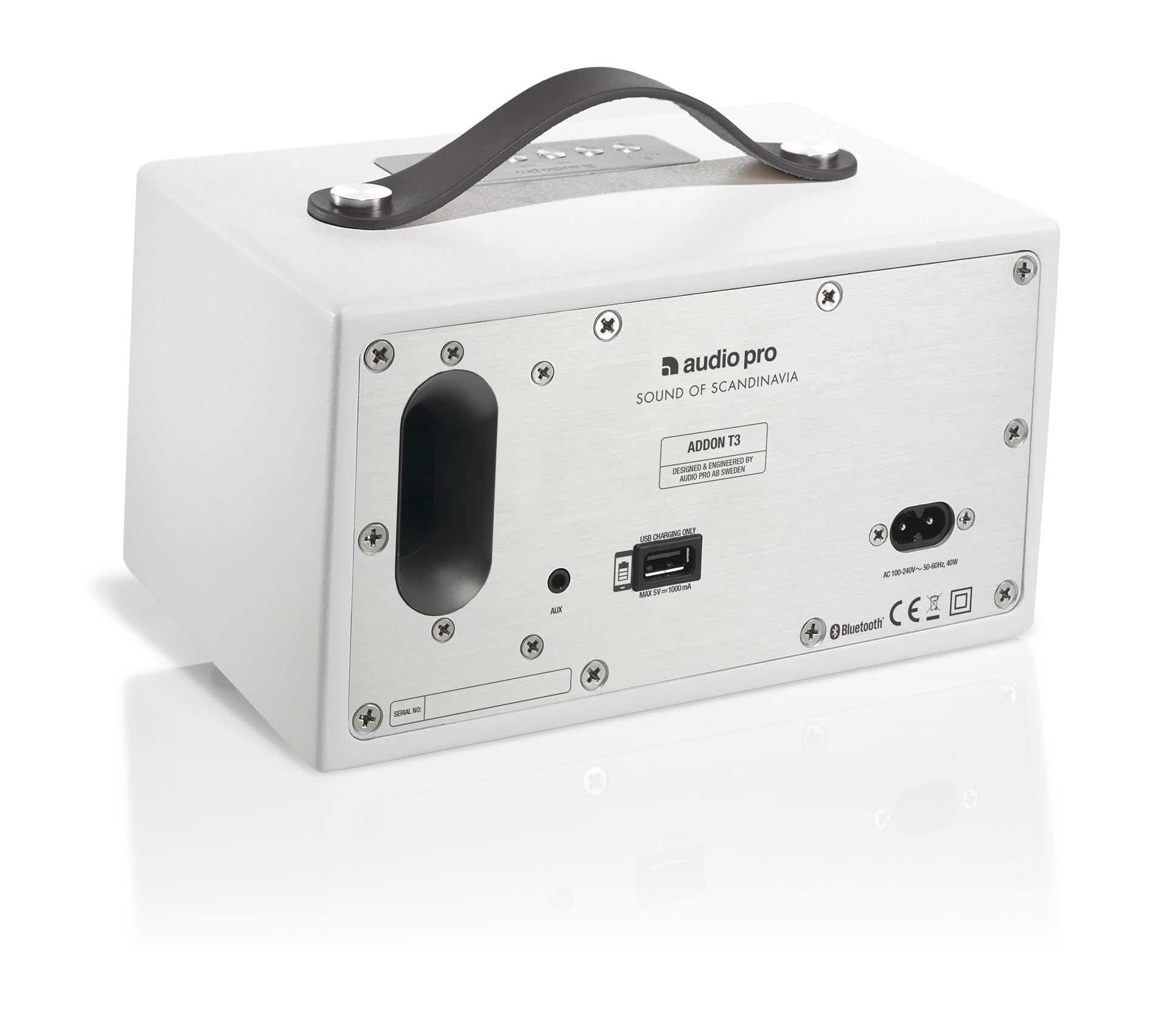 Audio Pro T3+ Bluetooth speaker, White