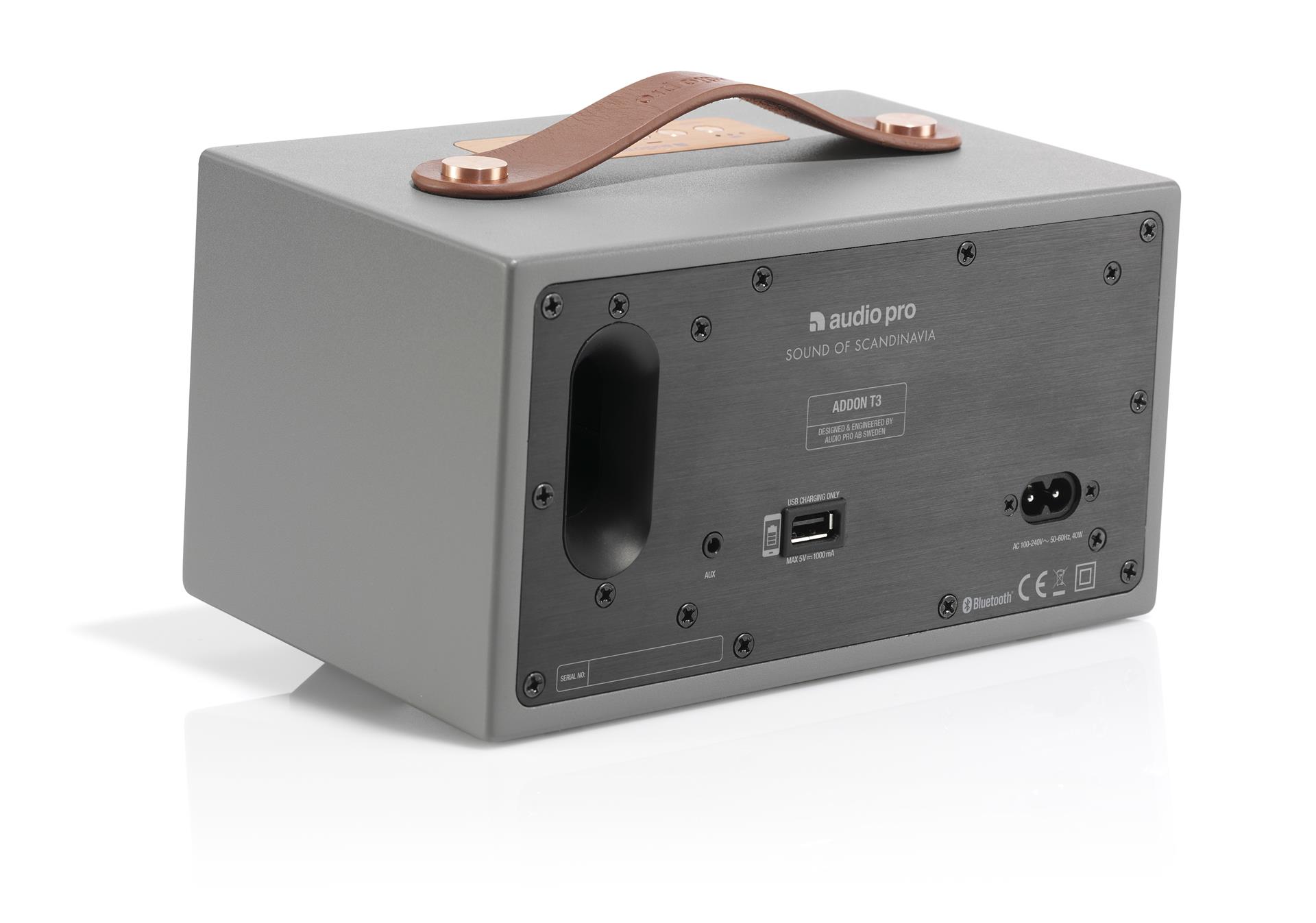 Audio Pro T3+ Bluetooth speaker, Grey