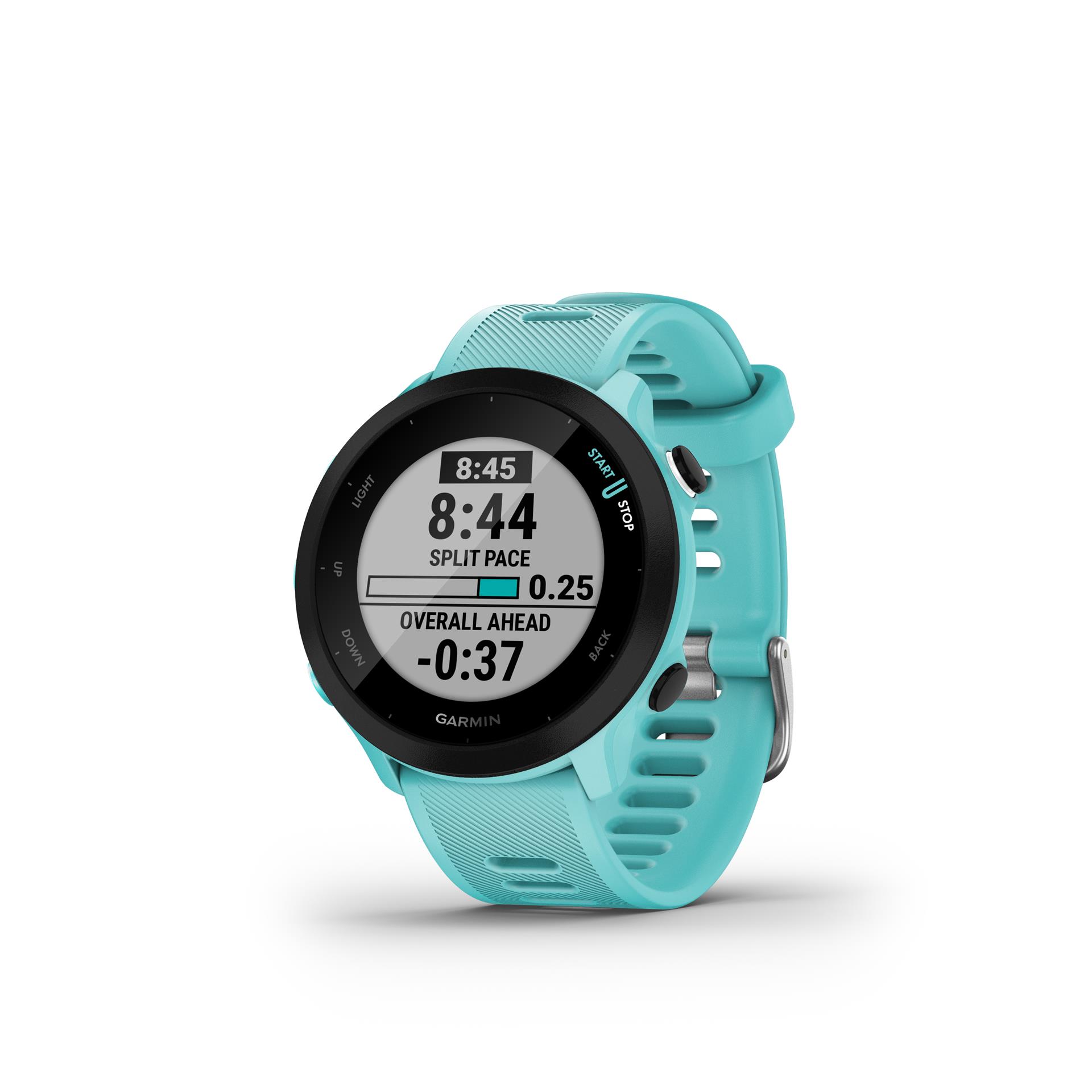 Garmin Forerunner 55 Running Watch, Aqua