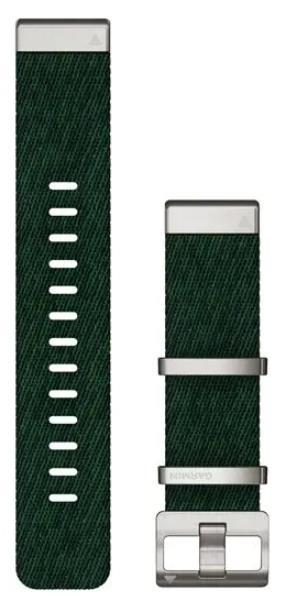 Garmin QuickFit 22 Jacquard Weave Nylon Strap, Pine Green 