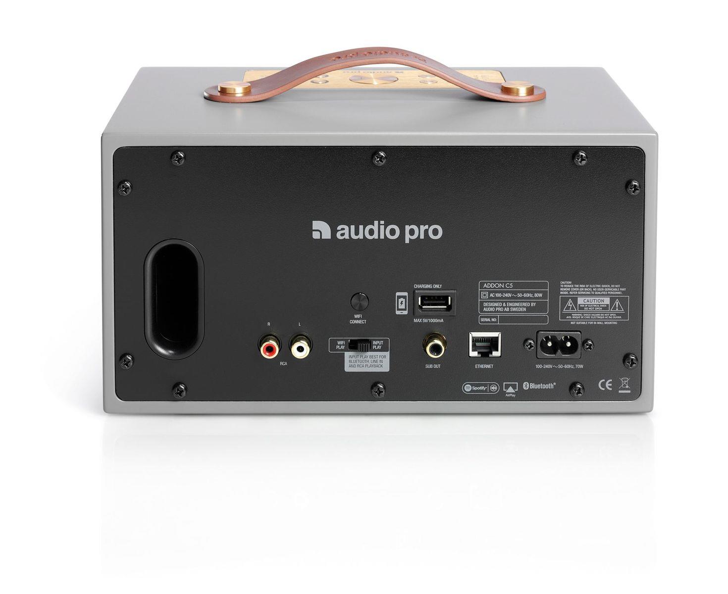 Audio Pro C5 bezvadu Multiroom skaļrunis, Pelēks