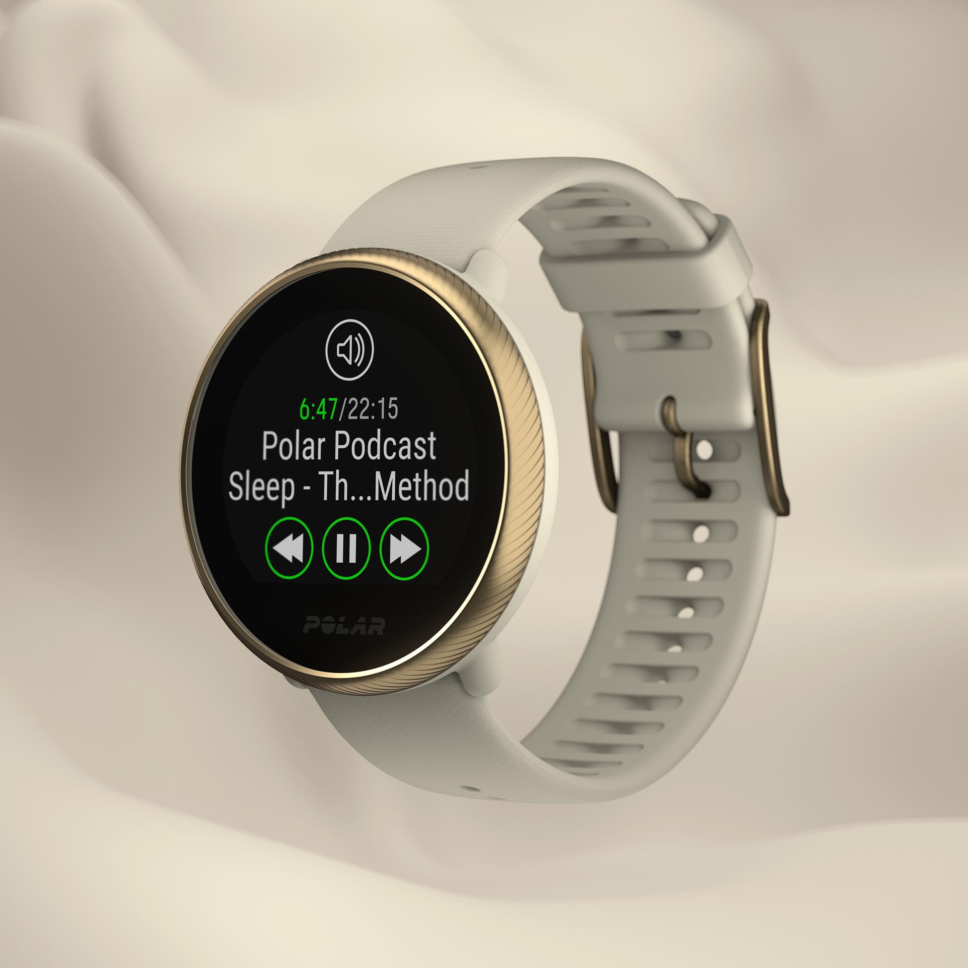 Polar Ignite 2 Sport Smartwatch, S-L, Champagne/ gold