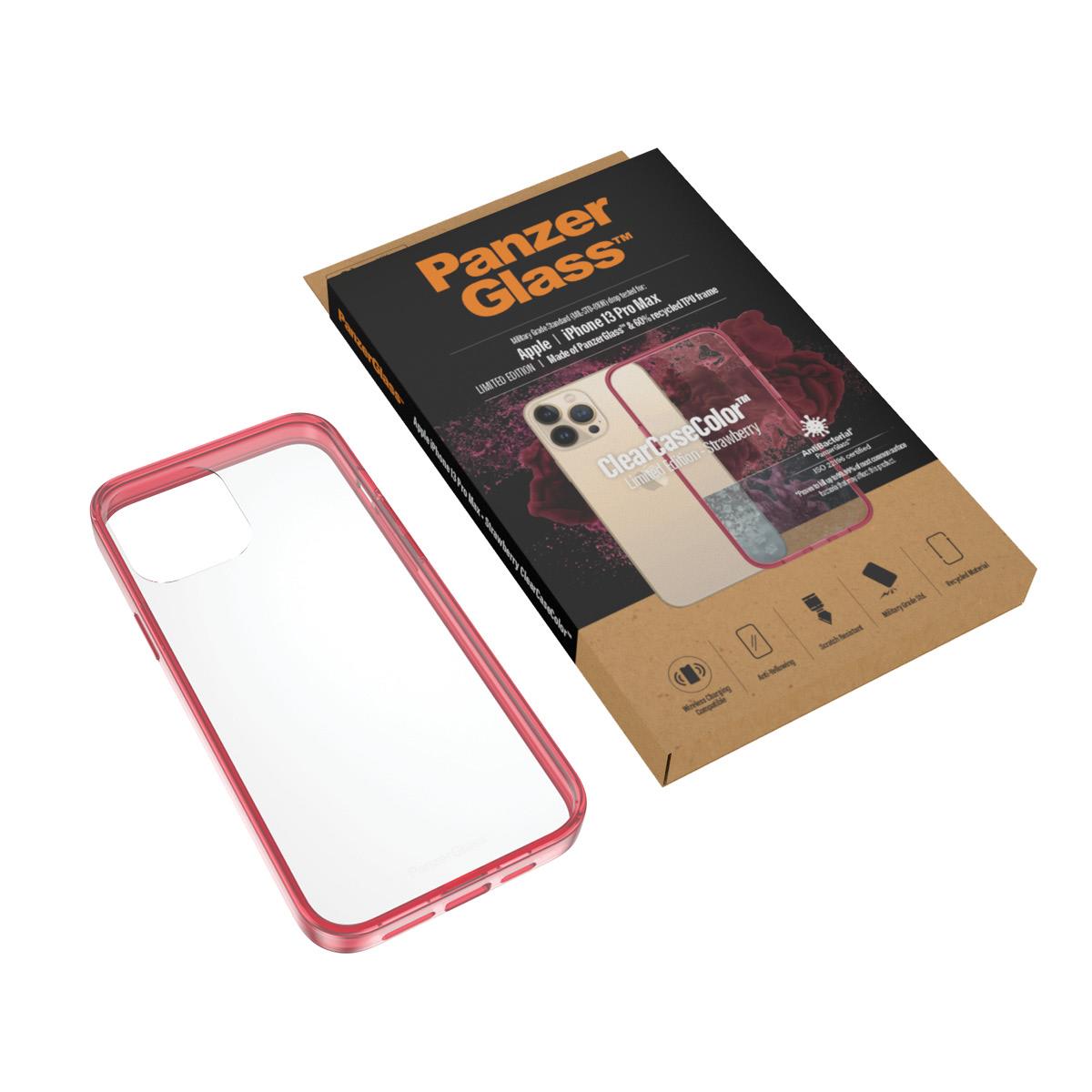 PanzerGlass™ ClearCase for Apple iPhone 13 Pro Max Strawberry AB