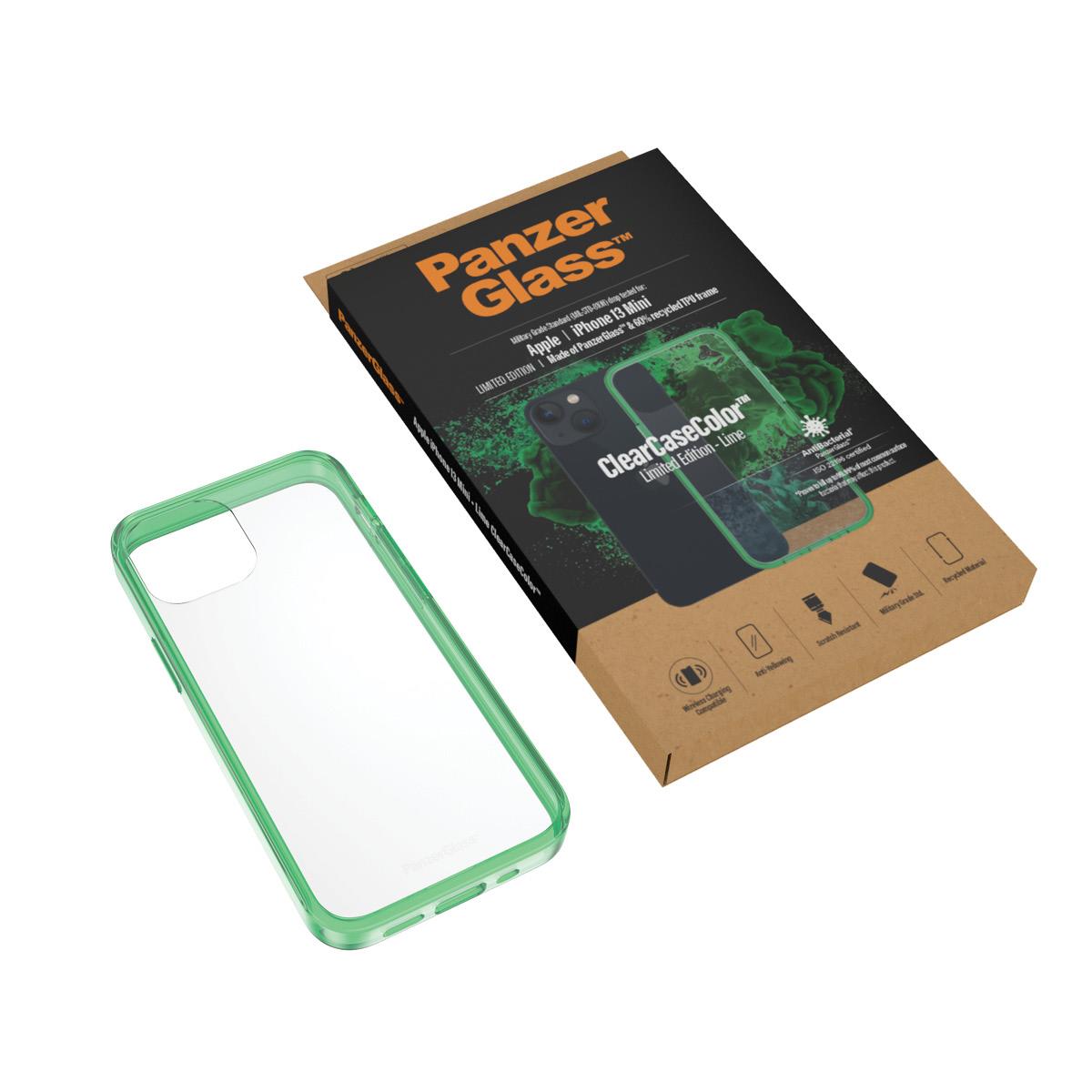 PanzerGlass™ ClearCase for Apple iPhone 13 mini Lime AB