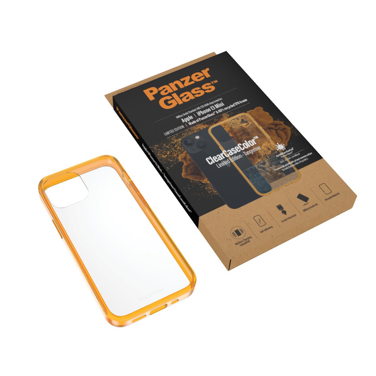 PanzerGlass™ ClearCase for Apple iPhone 13 mini Tangerine AB