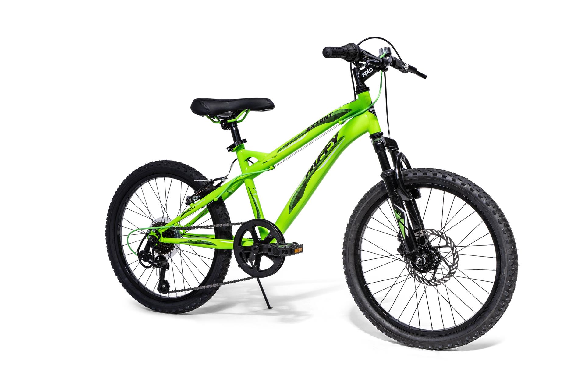 Huffy Extent 20" Mountain Bicycle, Shimano TZ 31, Antifreeze Green