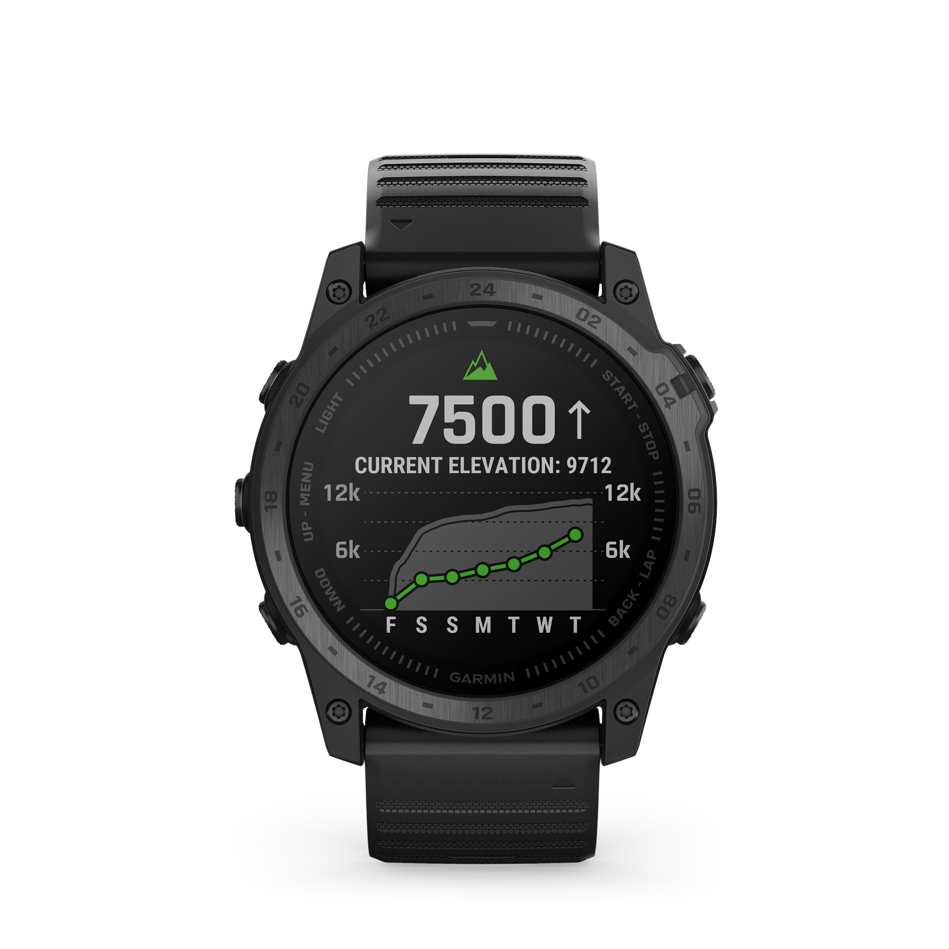 Garmin Tactix 7 Kokybiškas taktinis GPS laikrodis su silikoniniu dirželiu