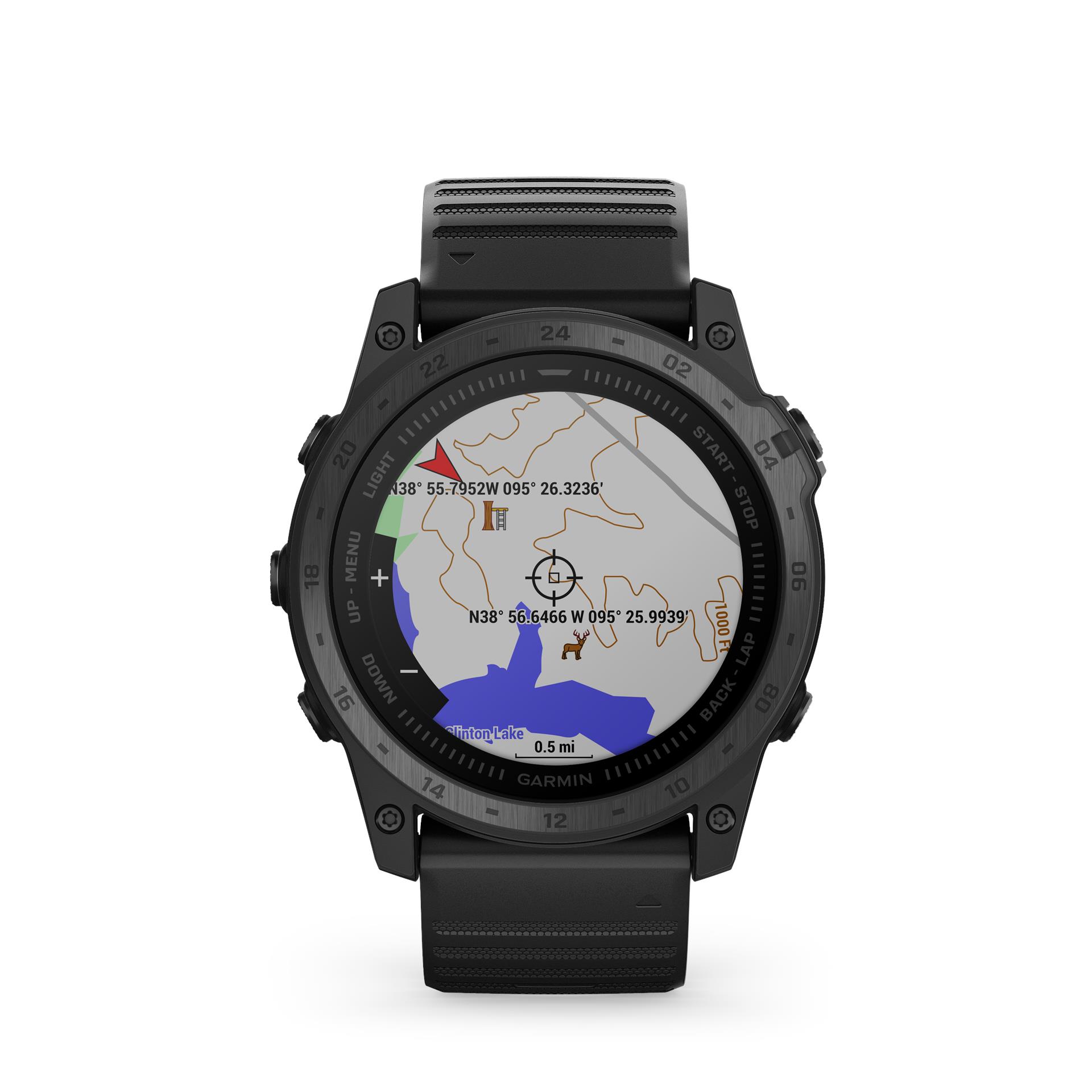 Garmin Tactix 7 Kokybiškas taktinis GPS laikrodis su silikoniniu dirželiu