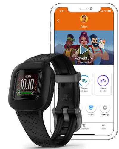 Garmin vivofit jr. 3 Smartwatch for kids, Black