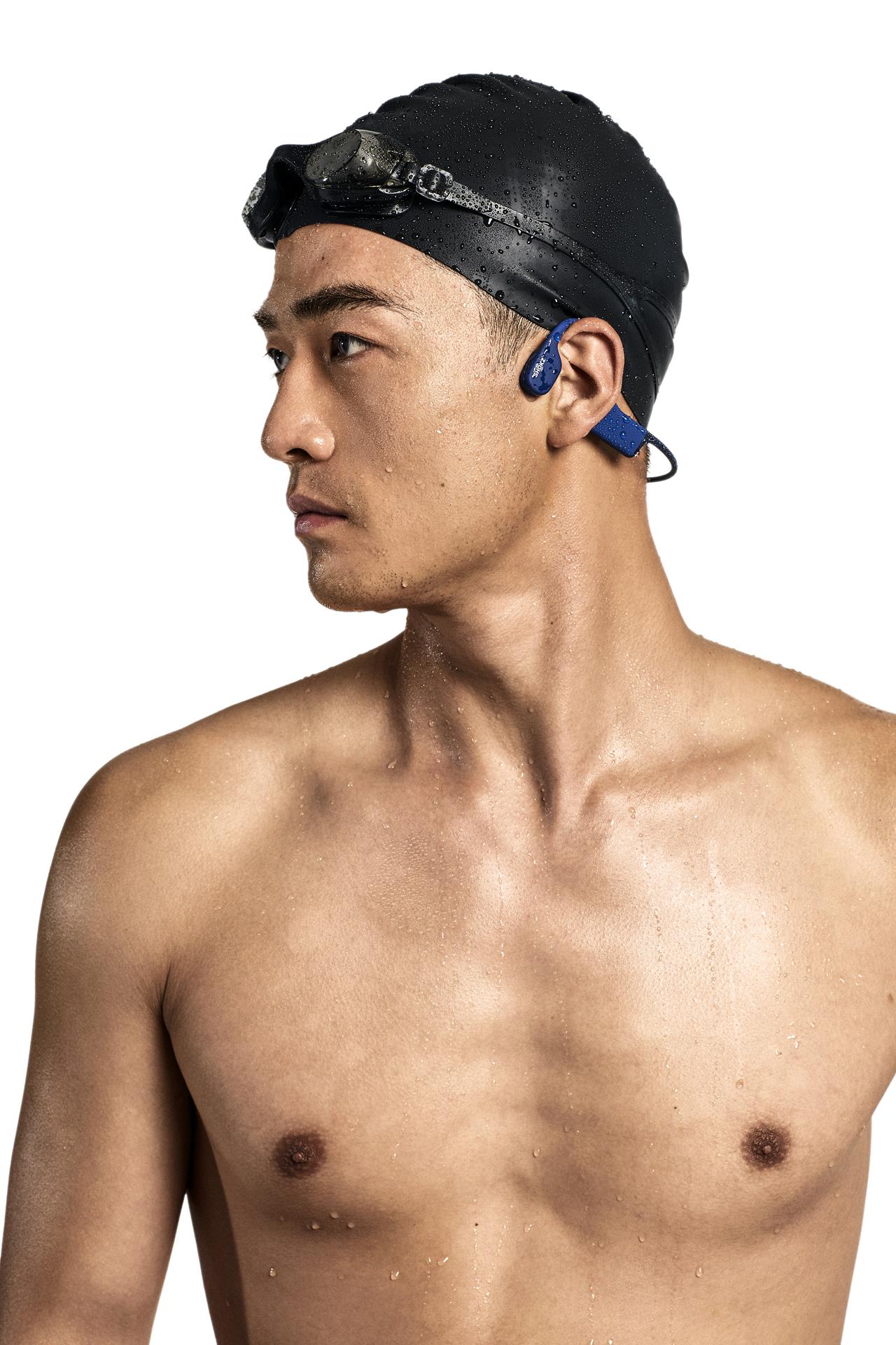 Shokz OpenSwim Bone conduction headphones, Blue