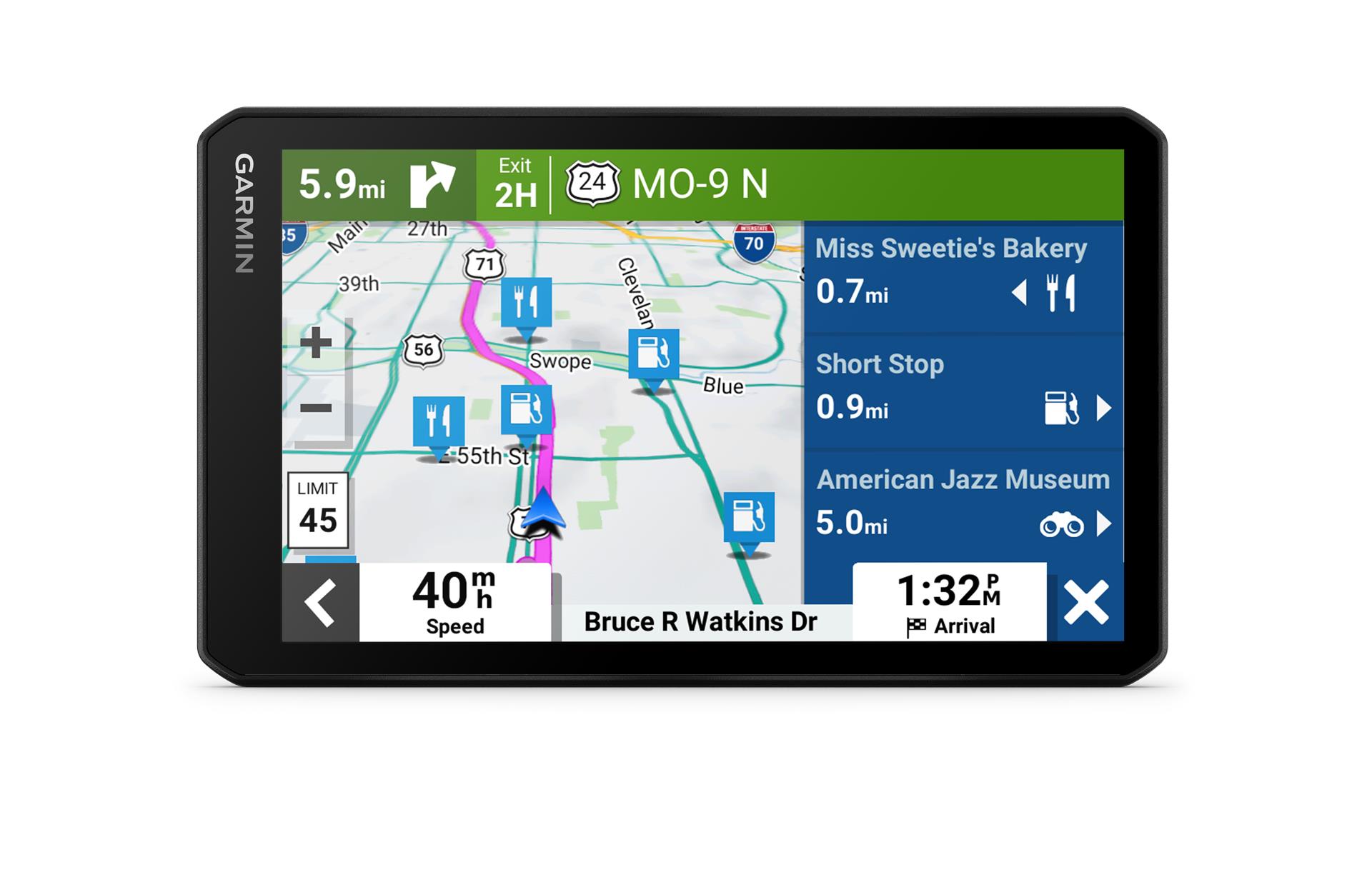 Garmin DriveCam 76 7" Спутниковая навигационная система GPS со встроенным видеорегистратором и цифровой информацией о дорожном движении