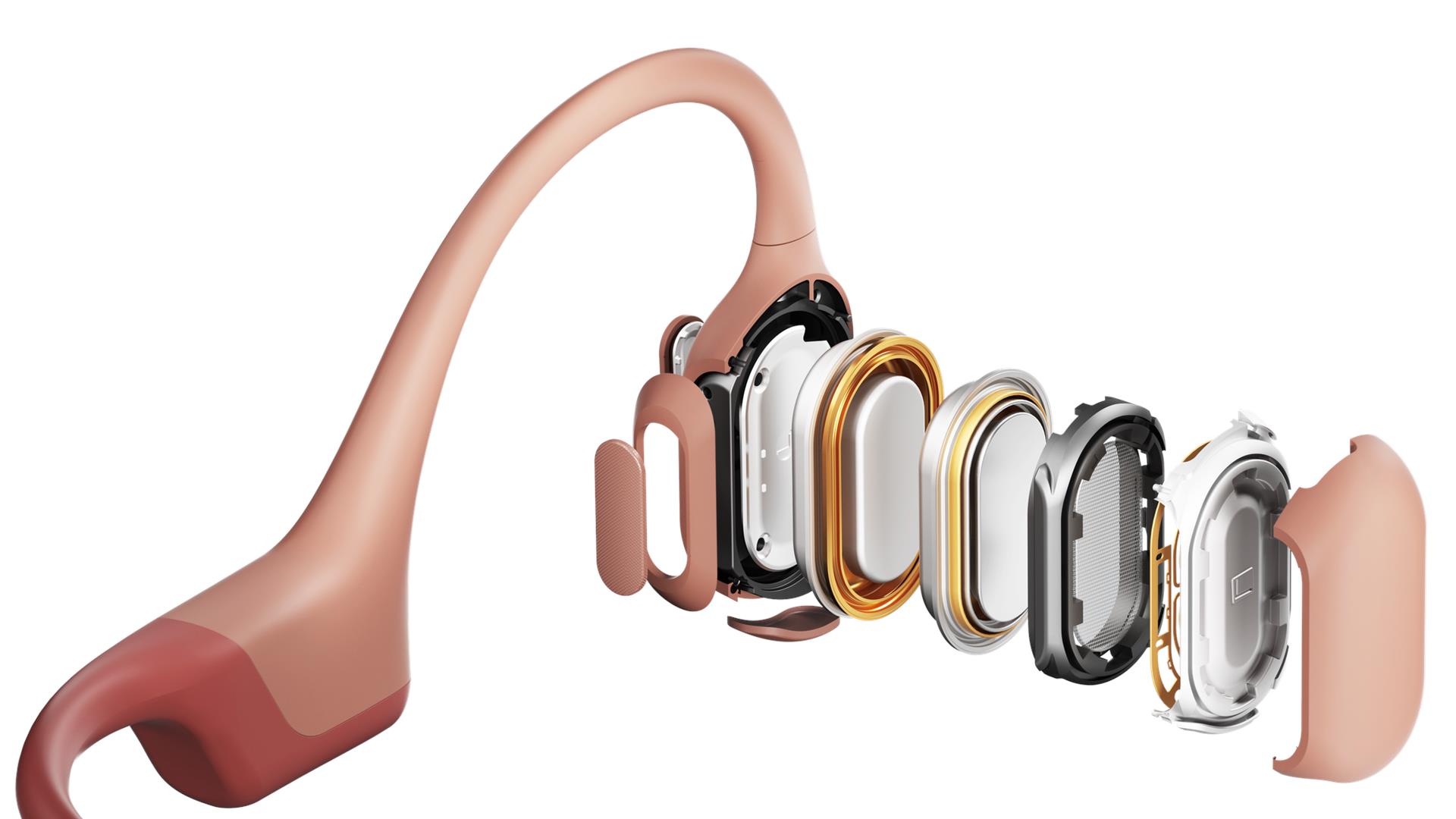 Shokz OpenRun Pro Premium Bone Conduction Headphones, Pink